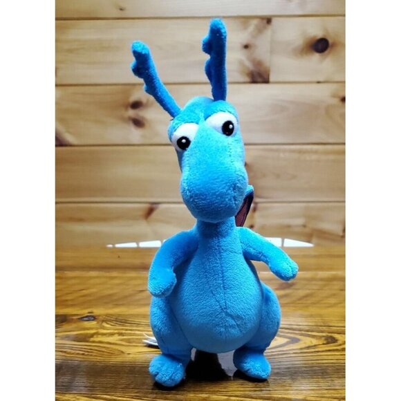 Stuffy Proud Dragon Plush Disney Doc McStuffins Blue Orange Spots Stuffed Small - Picture 1 of 9